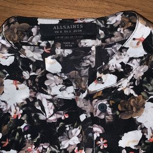 Allsaints silk floral blouse
